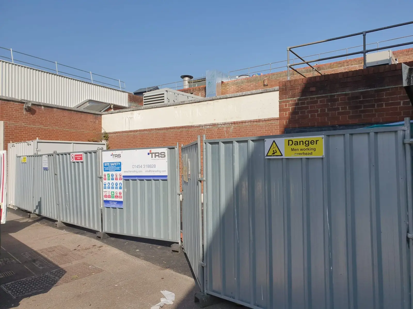 Man-Safe Horizontal Lifelines roof safety systems system installed by TRS on a UK commercial building