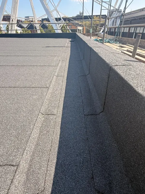 Liquid-Applied Systems flat roofing system installed by TRS on a UK commercial building