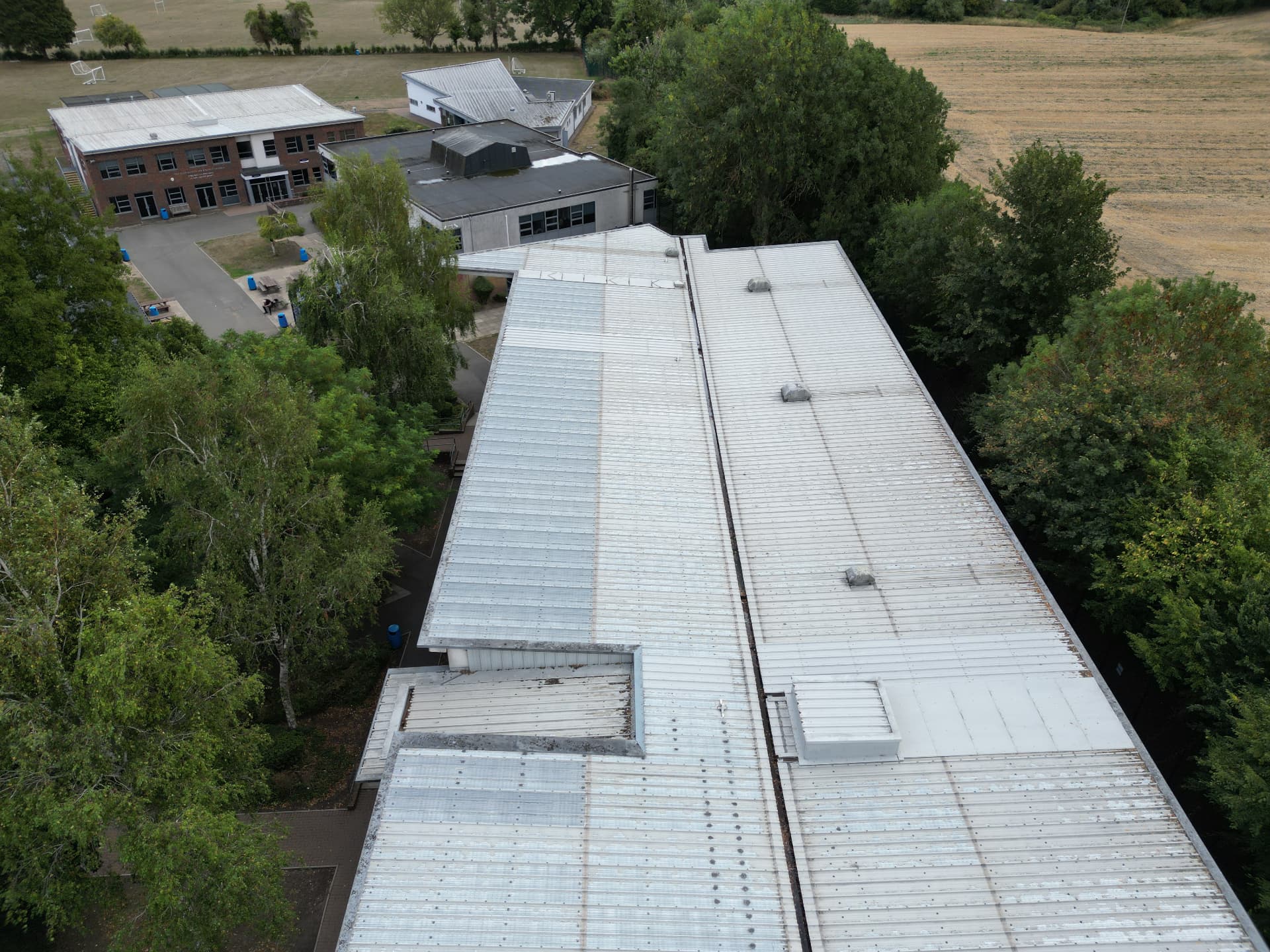 Fourth flat roof area before refurbishment at Kingsbury Green Academy