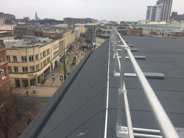 Commercial roof safety systems delivered by TRS