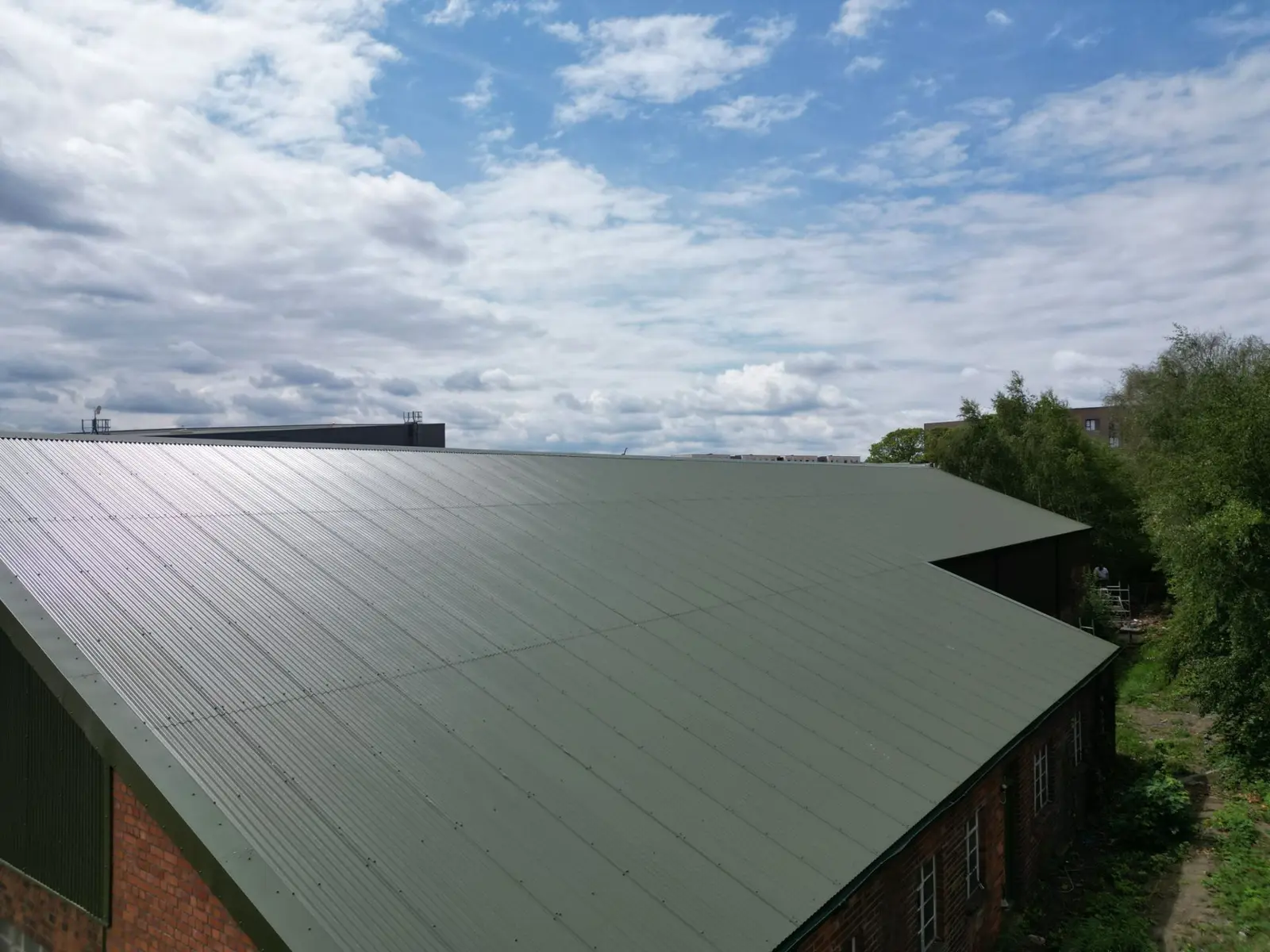 Commercial metal roofing delivered by TRS