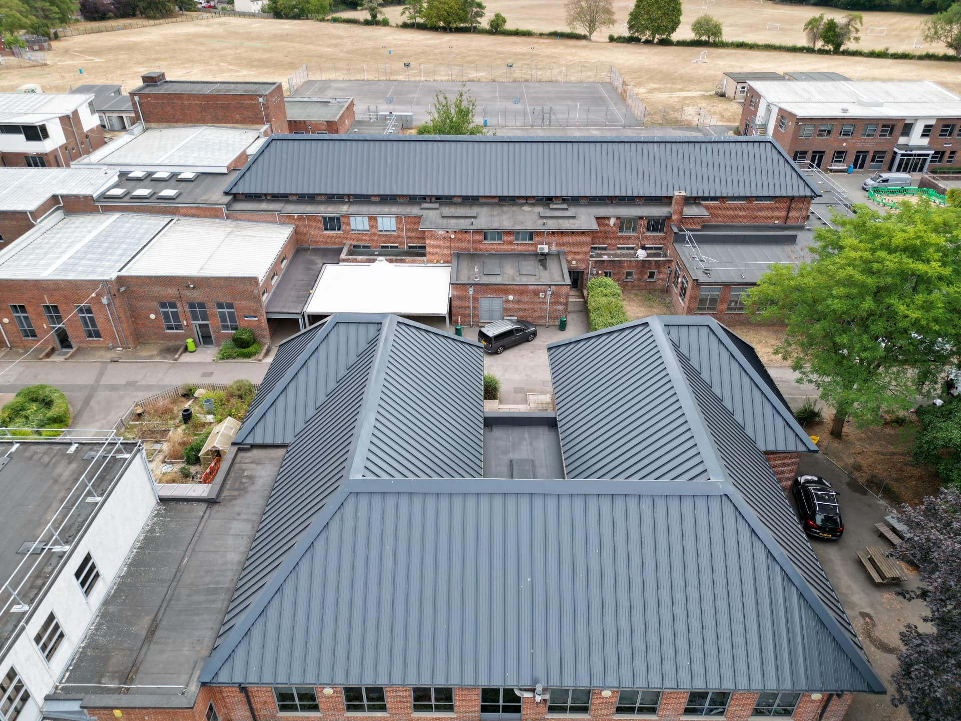 Alternative view of the second completed pitched block, Kingsbury Green Academy