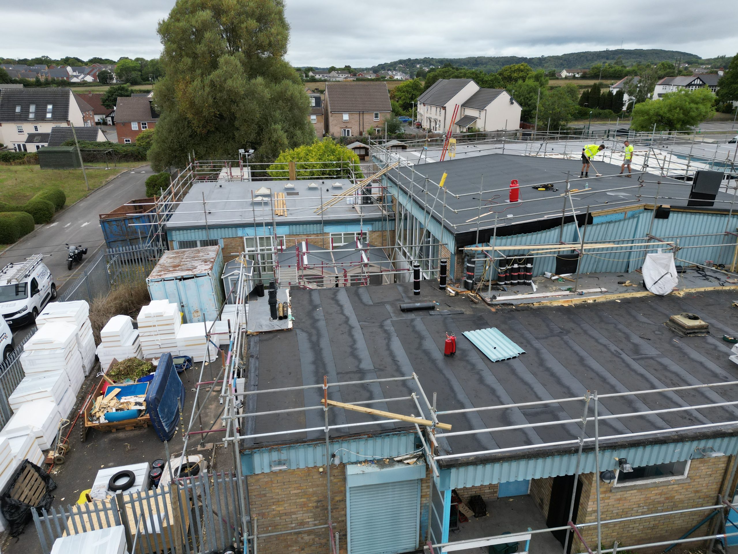 Drone Metal Tiled Roof